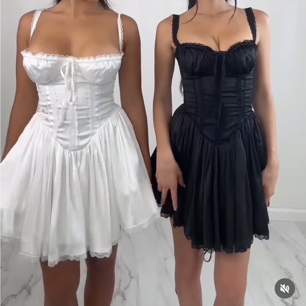 Elegant Black Corset Dress